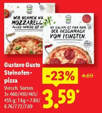 Lidl Gustavo Gusto Steinofen- pizza Angebot