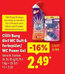Lidl Cillit Bang 6in1 WC Duft & Farbspüler/ WC Power Gel Angebot