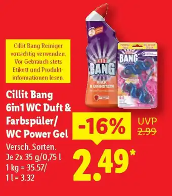 Lidl Cillit Bang 6in1 WC Duft & Farbspüler/ WC Power Gel Angebot