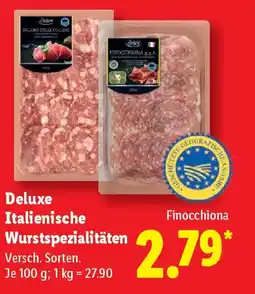 Lidl Deluxe Italienische Wurstspezialitäten Angebot
