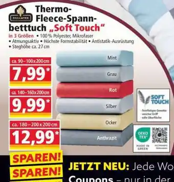 Norma Thermo-Fleece-Spannbetttuch „Soft Touch“ Angebot