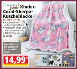Norma Kinder-Coral-Sherpa-Kuscheldecke Angebot