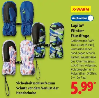 Lidl Lupilu Winter- Fäustlinge Angebot
