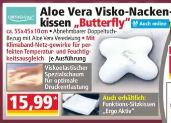 Norma Aloe Vera Visko-Nacken-kissen „Butterfly“ Angebot