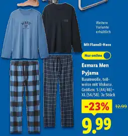 Lidl Esmara Men Pyjama Angebot
