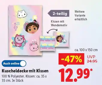 Lidl Kuscheldecke mit Kissen Angebot