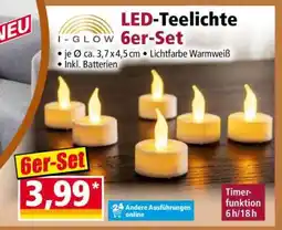 Norma LED-Teelichte 6er-Set Angebot