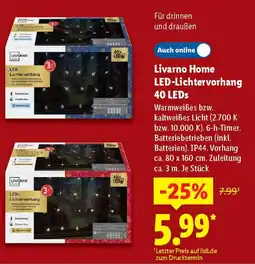 Lidl Livarno Home LED-Lichtervorhang 40 LEDs Angebot