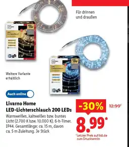 Lidl Livarno Home LED-Lichterschlauch 200 LEDS Angebot