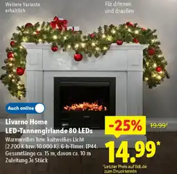Lidl Livarno Home LED-Tannengirlande 80 LEDs Angebot