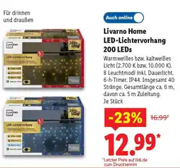 Lidl Livarno Home LED-Lichtervorhang 200 LEDs Angebot