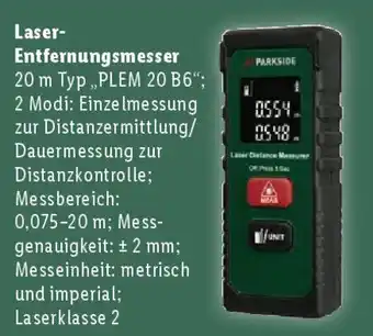 Lidl Parkside Laser- Entfernungsmesser Angebot