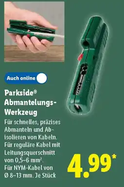 Lidl Parkside Abmantelungs- Werkzeug Angebot