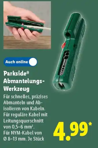 Lidl Parkside Abmantelungs- Werkzeug Angebot