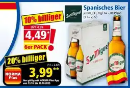 Norma Spanisches Bier Angebot