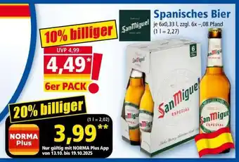 Norma Spanisches Bier Angebot