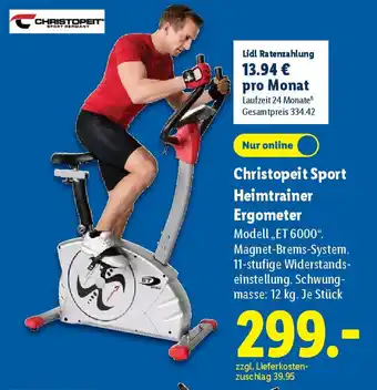 Lidl Christopeit Sport Heimtrainer Ergometer Angebot