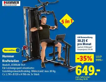 Lidl Hammer Kraftstation Modell,, FERRUM TX3" Angebot