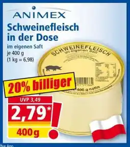 Norma Schweinefleisch in der Dose Angebot