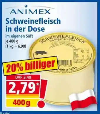 Norma Schweinefleisch in der Dose Angebot