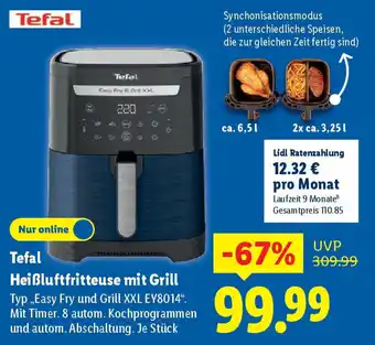 Lidl Tefal Heißluftfritteuse mit Grill Angebot