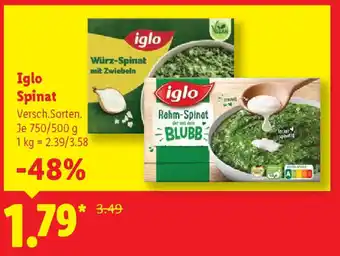 Lidl Iglo Spinat Angebot