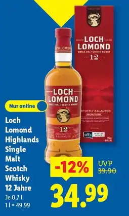 Lidl Loch Lomond Highlands Single Malt Scotch Whisky 12 Jahre Angebot
