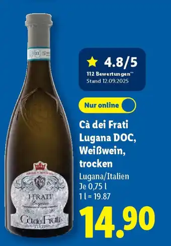 Lidl Cà dei Frati Lugana DOC, Weißwein, trocken Angebot