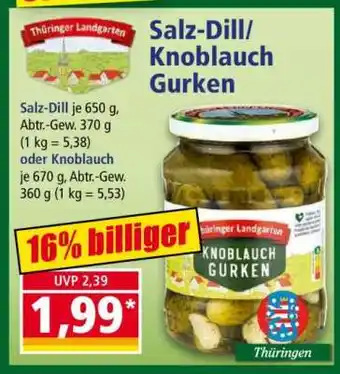 Norma Salz-Dill/Knoblauch Gurken Angebot