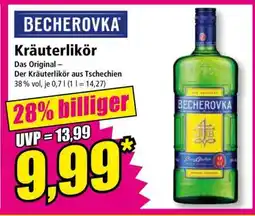Norma Becherovka Kräuterlikör Angebot