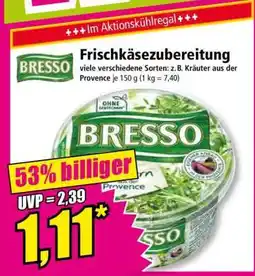 Norma Bresso Frischkäsezubereitung Angebot