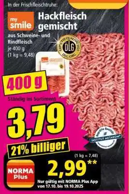Norma Hackfleisch gemischt Angebot