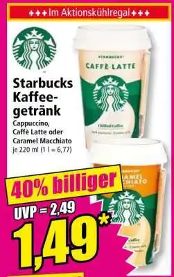 Norma Starbucks Kaffeegetränk Angebot