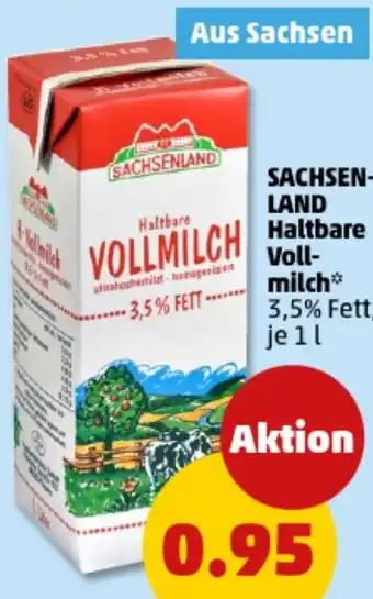 PENNY SACHSENLAND Haltbare Vollmilch Angebot