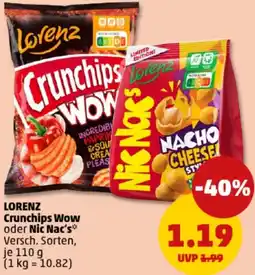 PENNY LORENZ Crunchips Wow oder Nic Nac's Angebot