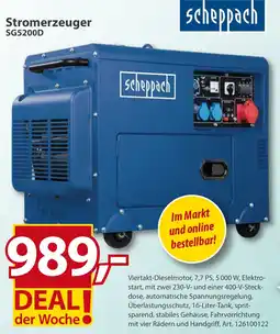 Sonderpreis Baumarkt Scheppach Stromerzeuger SG5200D Angebot