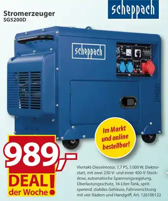 Sonderpreis Baumarkt Scheppach Stromerzeuger SG5200D Angebot