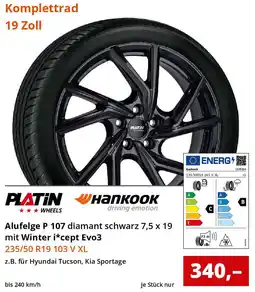 Reifen1+ PLATIN Alufelge P 107 diamant schwarz 7,5 x 19 mit Winter i*cept Evo3 Angebot