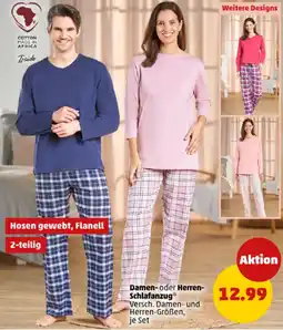 PENNY Damen oder Herren Schlafanzug Angebot