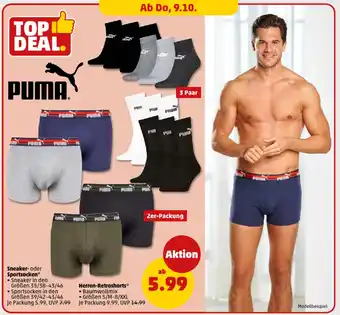 PENNY PUMA Sneaker- oder Sportsocken Angebot