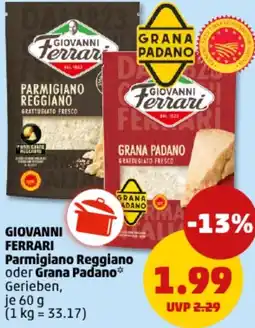 PENNY GIOVANNI FERRARI Parmigiano Reggiano oder Grana Padano Angebot