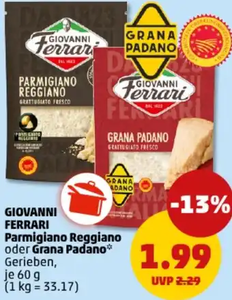 PENNY GIOVANNI FERRARI Parmigiano Reggiano oder Grana Padano Angebot