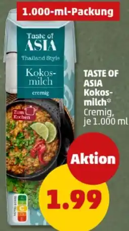 PENNY TASTE OF ASIA Kokosmilch Angebot