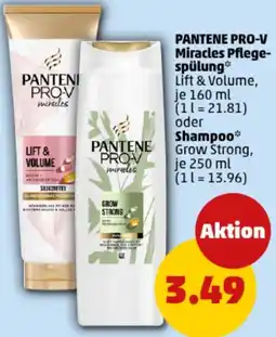 PENNY PANTENE PRO-V Miracles Pflegespülung oder Shampoo Angebot