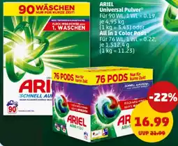 PENNY ARIEL Universal Pulver oder All in 1 Color Pods Angebot