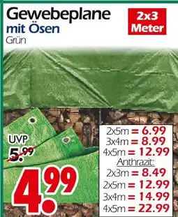 Wreesmann Gewebeplane mit ösen Angebot