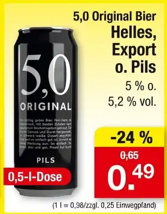 Zimmermann 5,0 original bier Angebot
