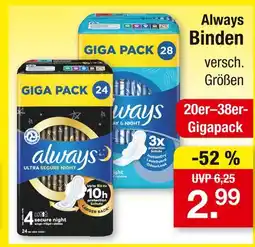 Zimmermann Always binden giga pack 24 Angebot