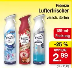 Zimmermann Febreze lufterfrischer lenor Angebot