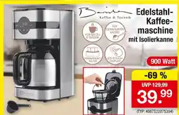 Zimmermann Barista kaffee & technik edelstahl-kaffeemaschine mit isolierkanne Angebot